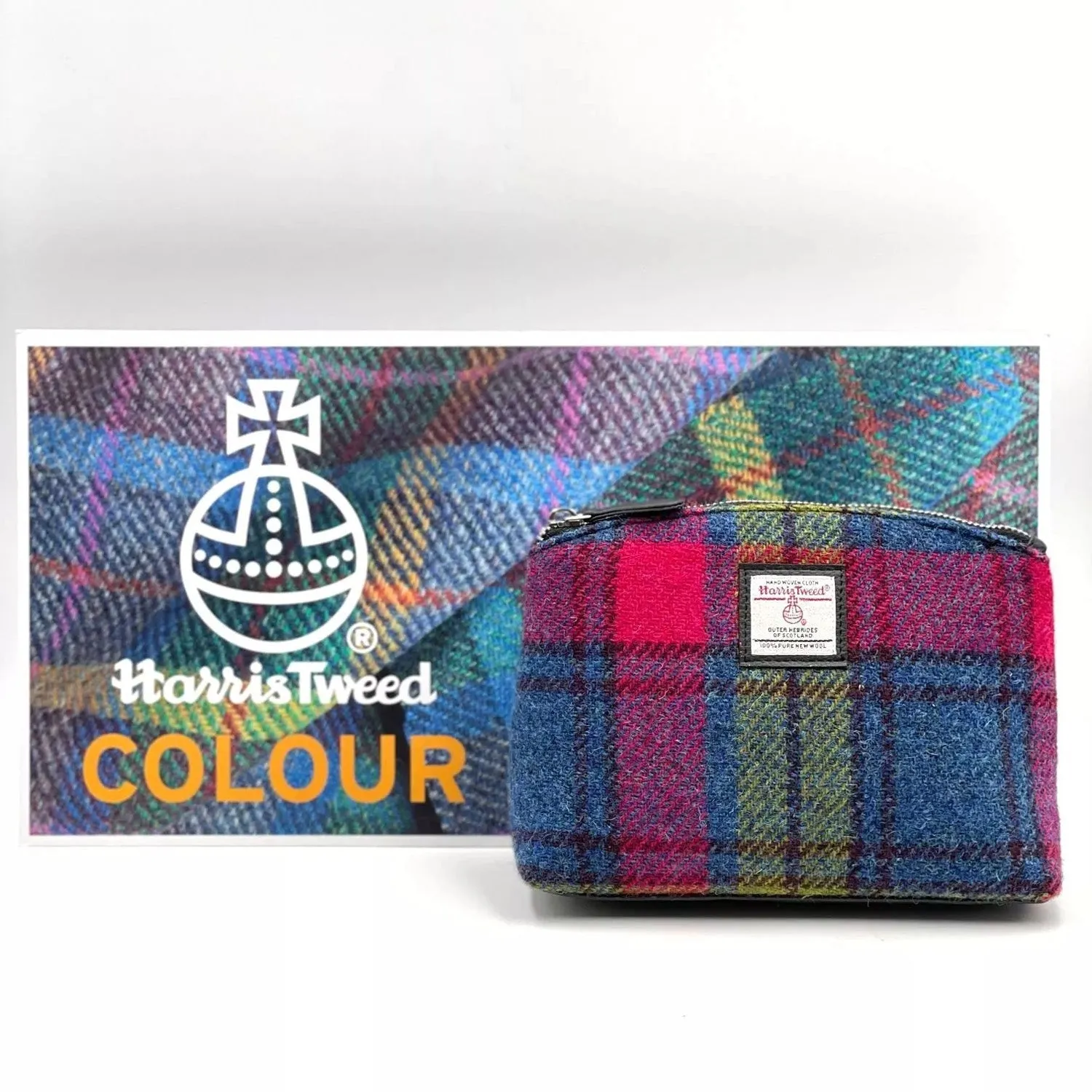 Cosmetic Bag Blue/Pink Check