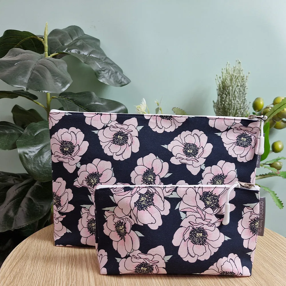 Cosmetic Bag - Cotton - Large - Peonia