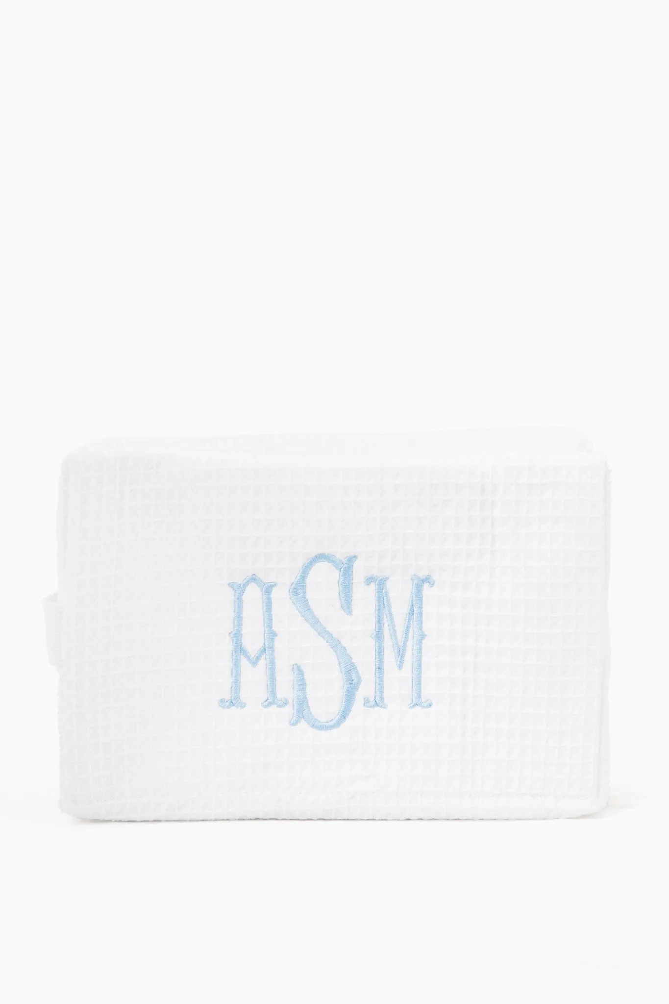 Cotton Waffle Cosmetic Bag