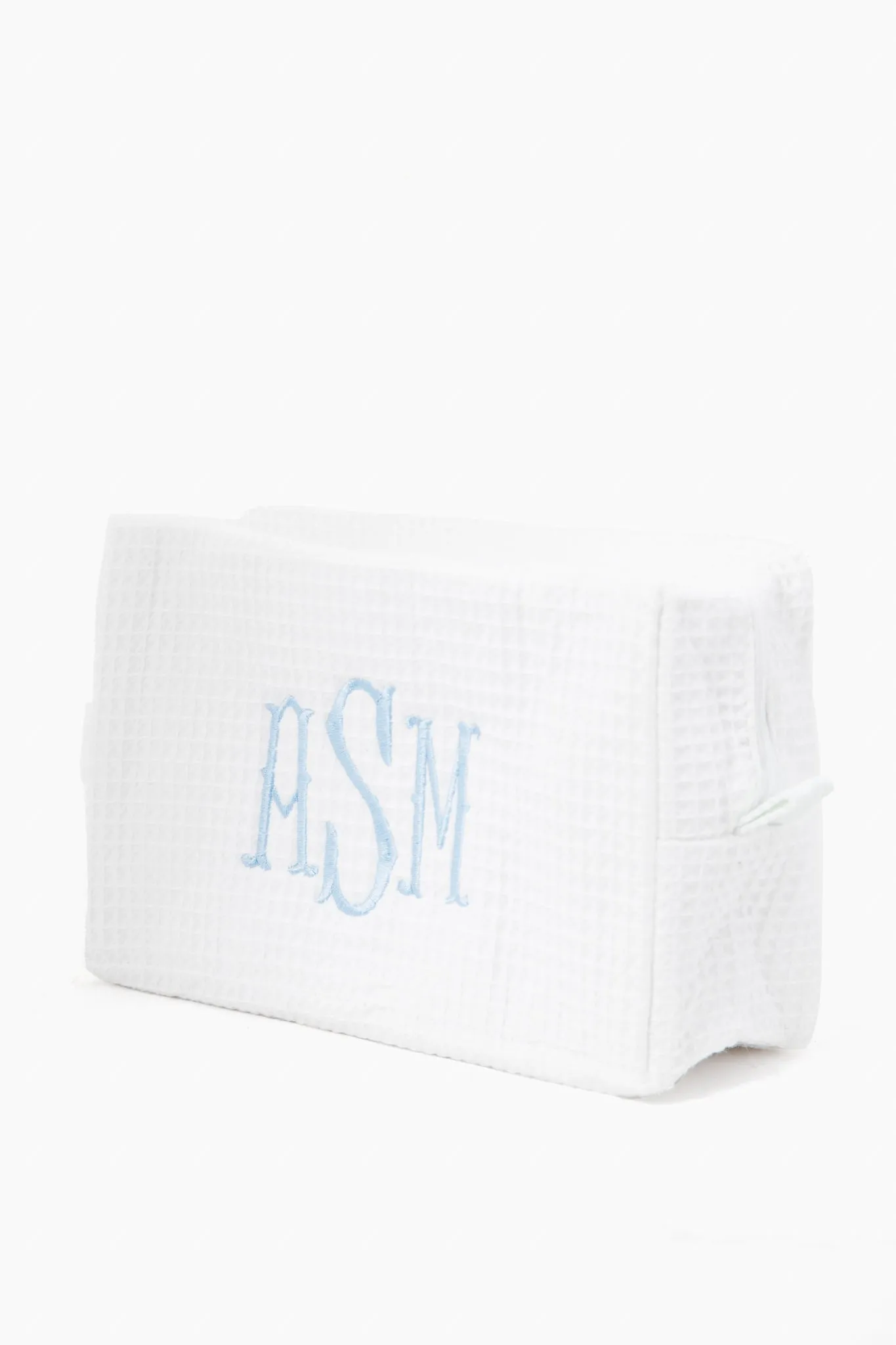 Cotton Waffle Cosmetic Bag