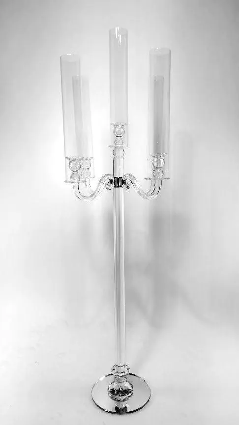 CRYSTAL CANDELABRA 5 HEAD 1.2meter tall