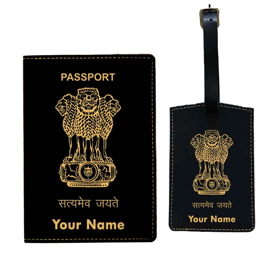 Customized Passport Holder Cover Travel Wallet Case-INDIAN PASSPORT STYLE-MULTICOLOR