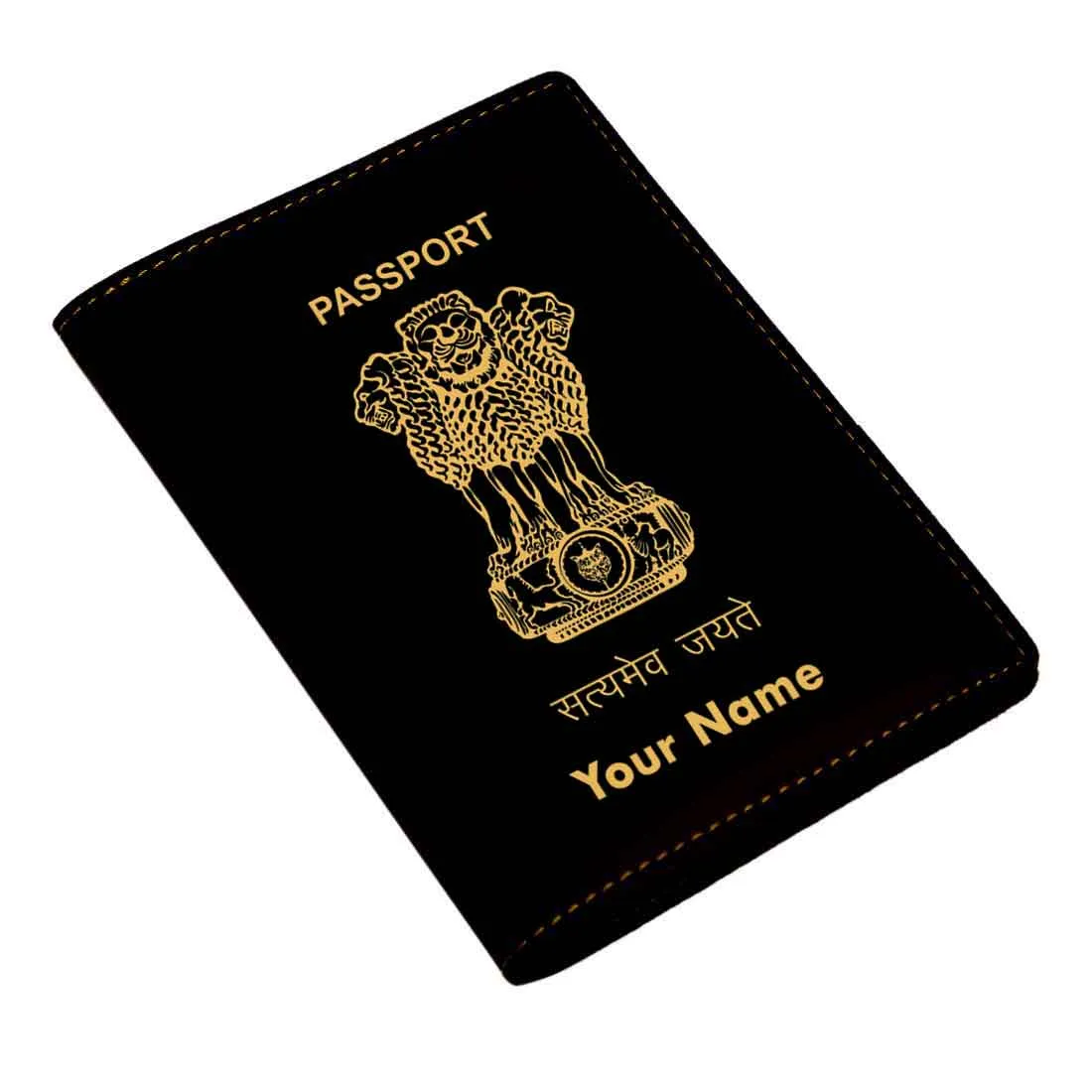 Customized Passport Holder Cover Travel Wallet Case-INDIAN PASSPORT STYLE-MULTICOLOR