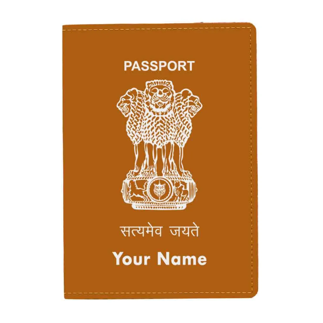 Customized Passport Holder Cover Travel Wallet Case-INDIAN PASSPORT STYLE-MULTICOLOR