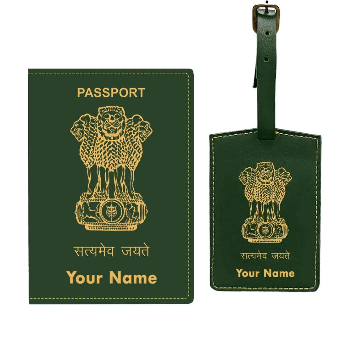 Customized Passport Holder Cover Travel Wallet Case-INDIAN PASSPORT STYLE-MULTICOLOR