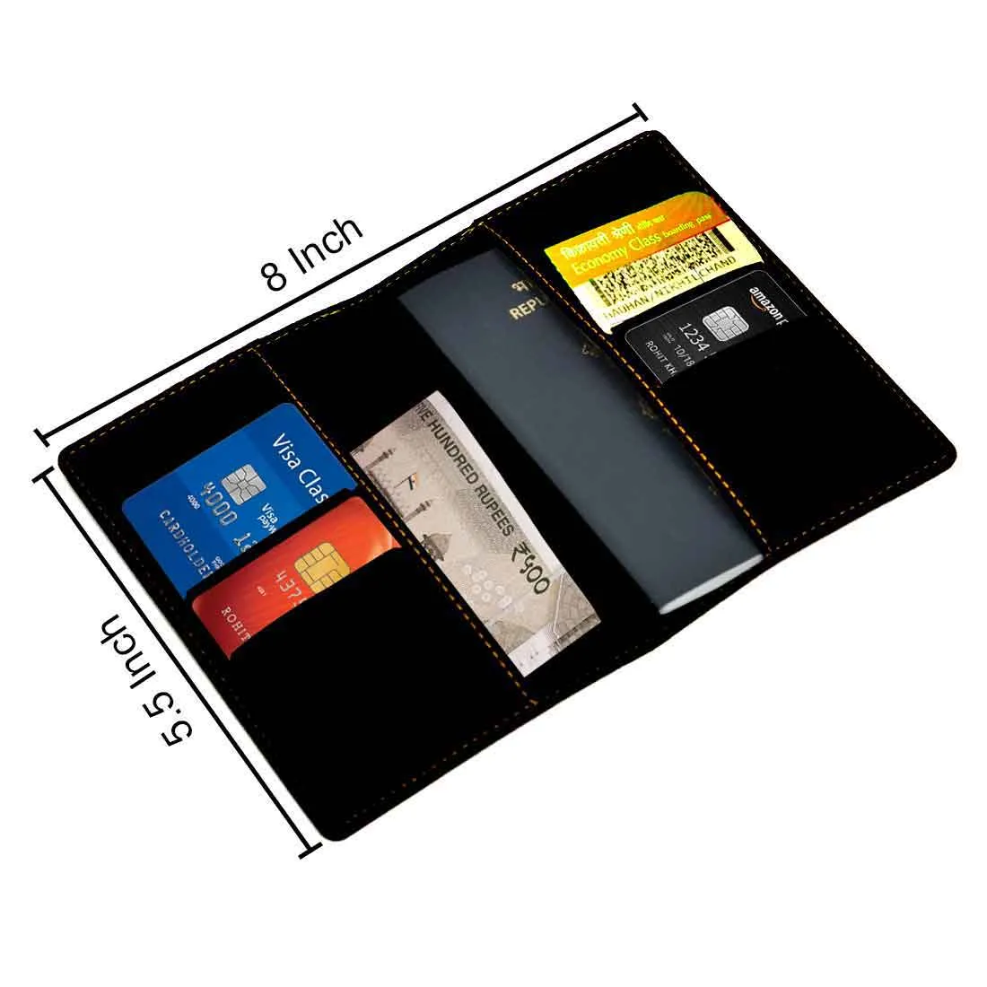 Customized Passport Holder Cover Travel Wallet Case-INDIAN PASSPORT STYLE-MULTICOLOR