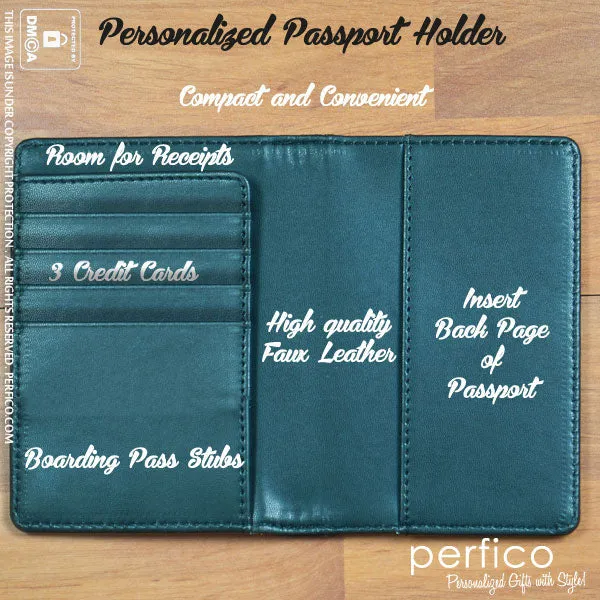 Cute as a Button © Personalized Passport Cover and Holder