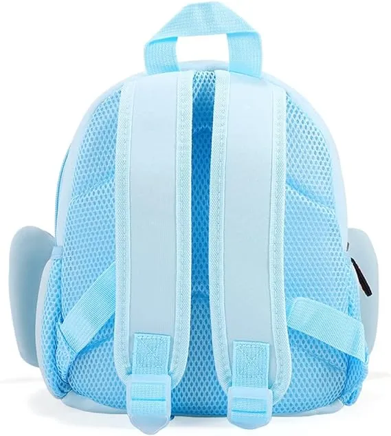 Cute Baby Elephant Soft Plush Backpack  with Front Pocket for Kids (Blue)