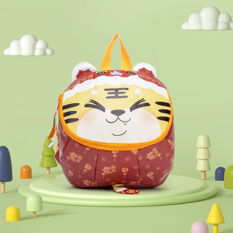 Cute Tiger Tyvek Paper Backpack for Kids Eco-Friendly