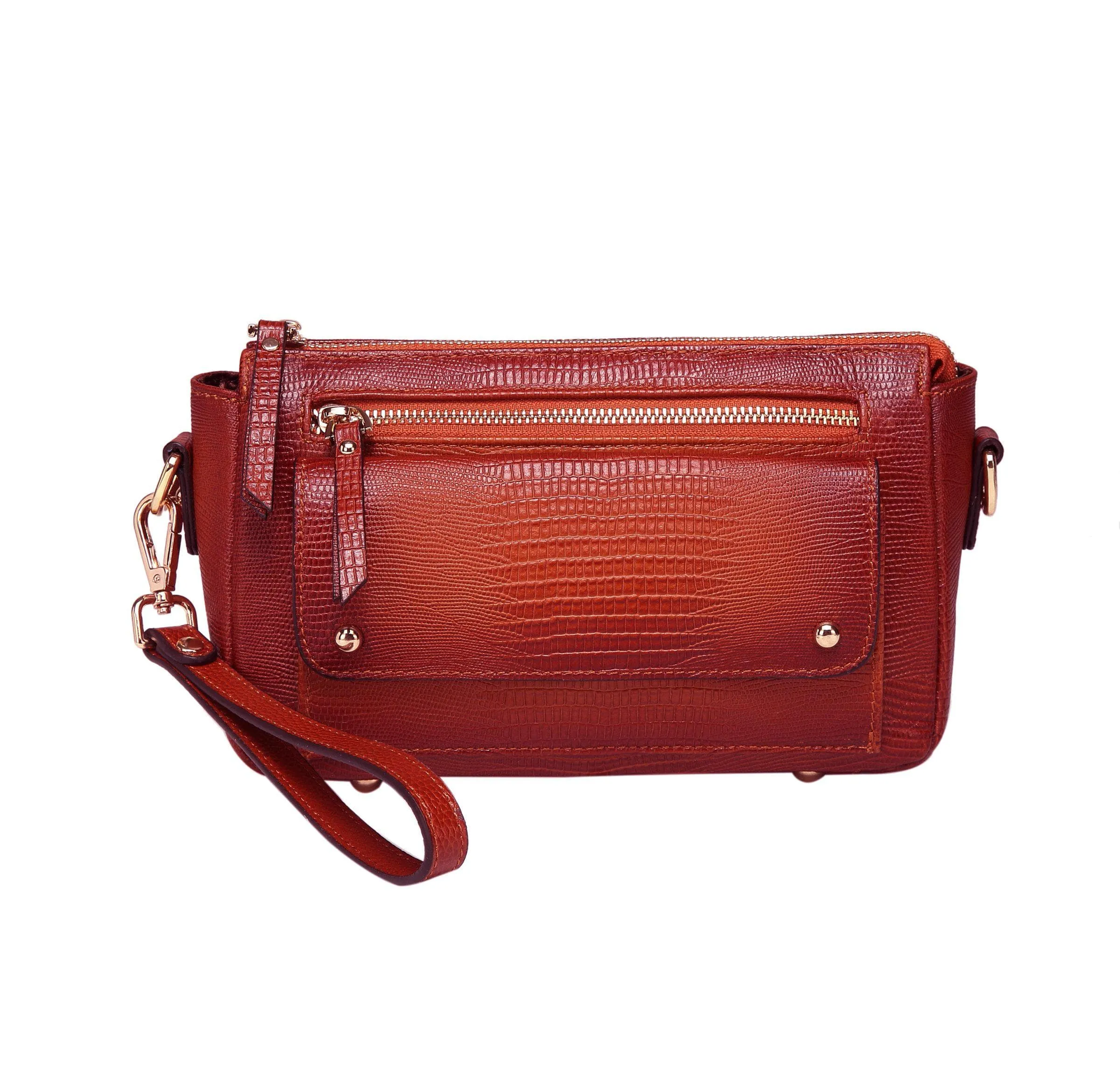 Dara Textured Leather Crossbody Bag