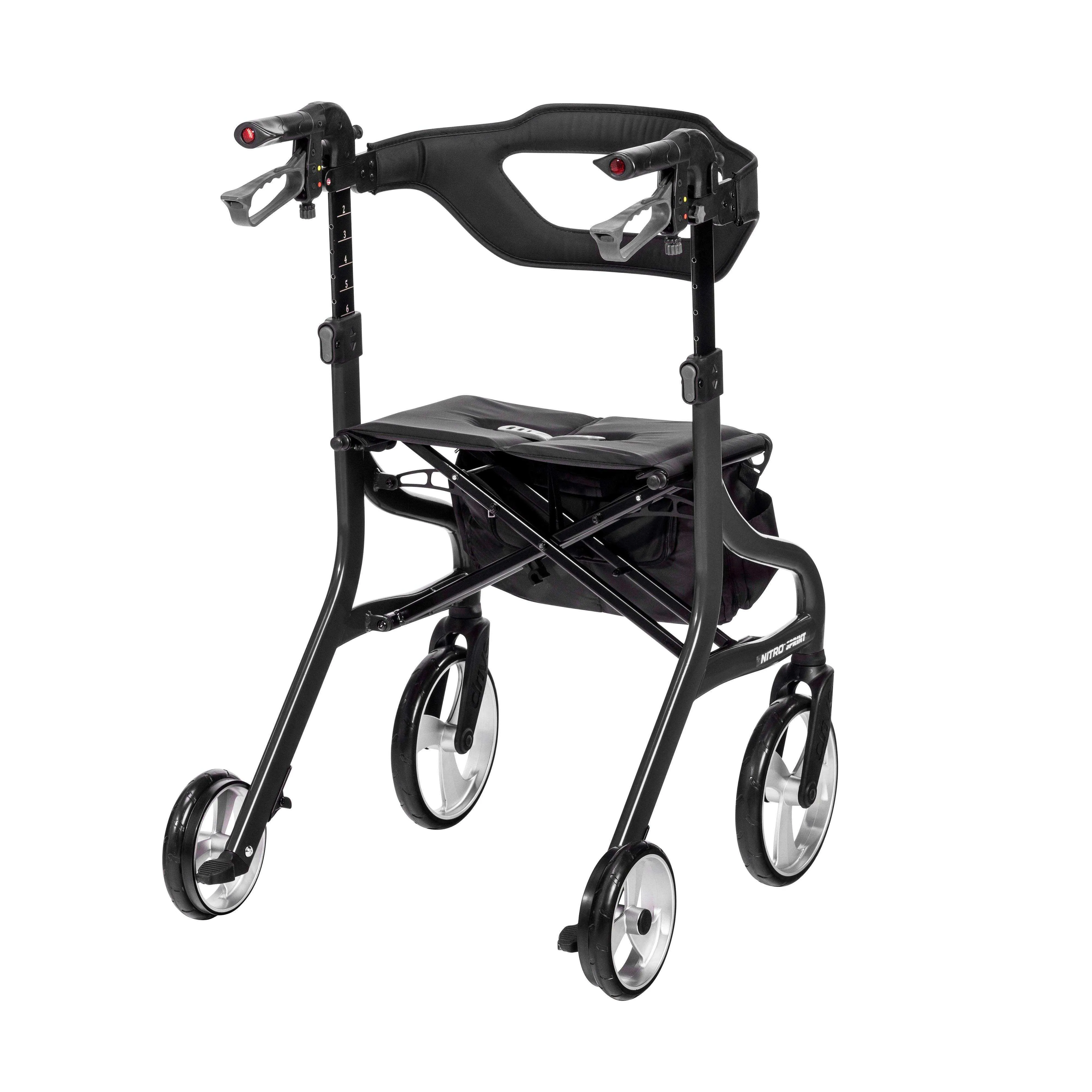 Drive Medical Nitro Sprint Rollator Rolling Walker - Tall