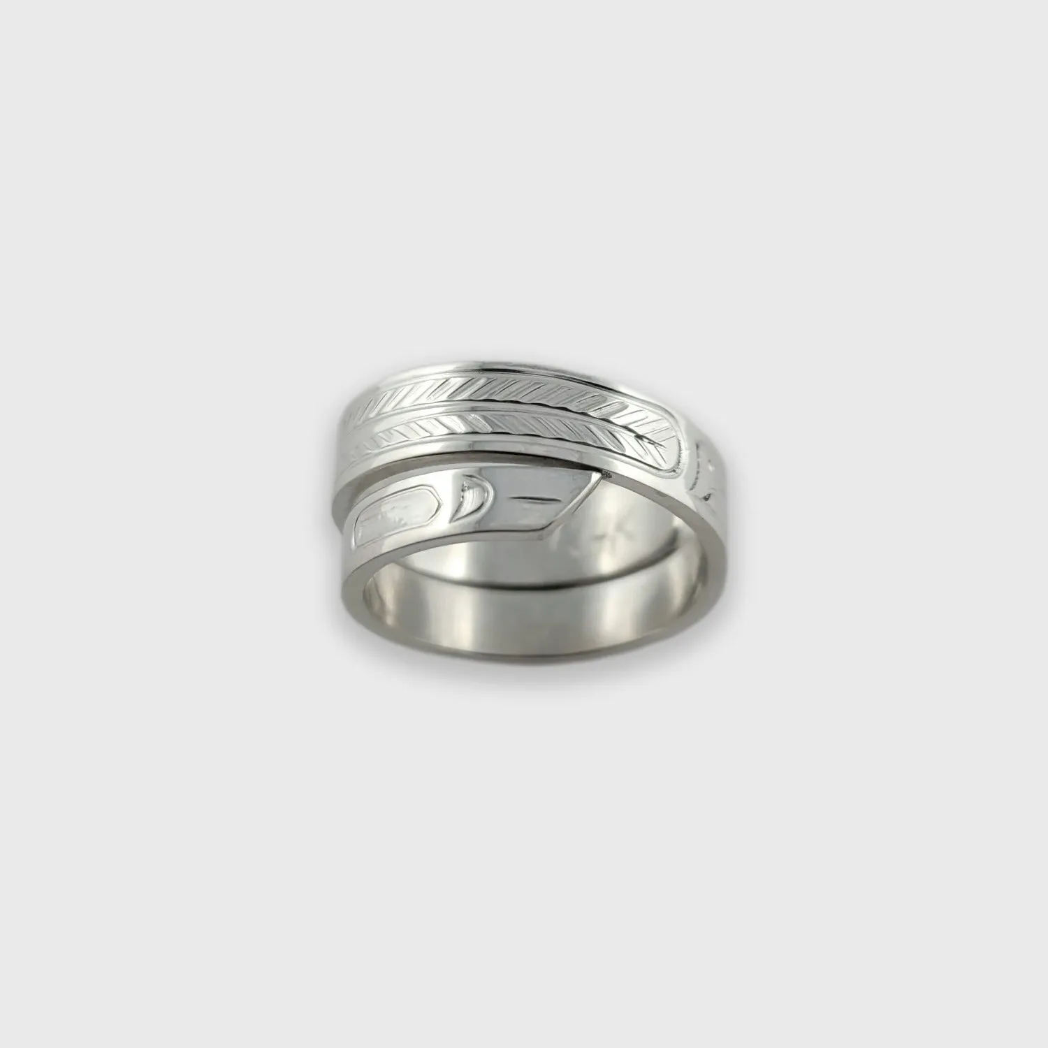 Eagle Silver and Gold Wrap Ring