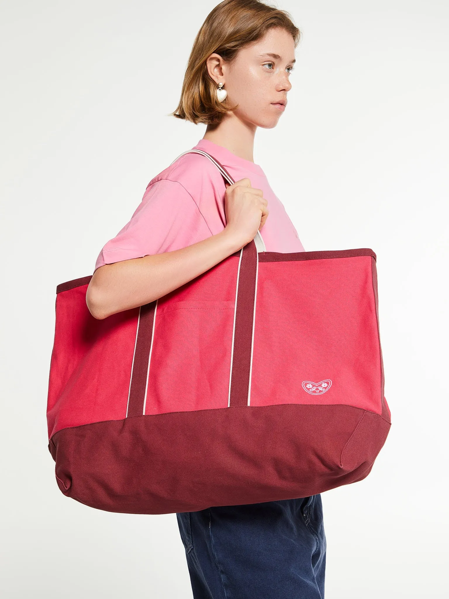 Easy Bag Large in Rasberry and Ruby Wine