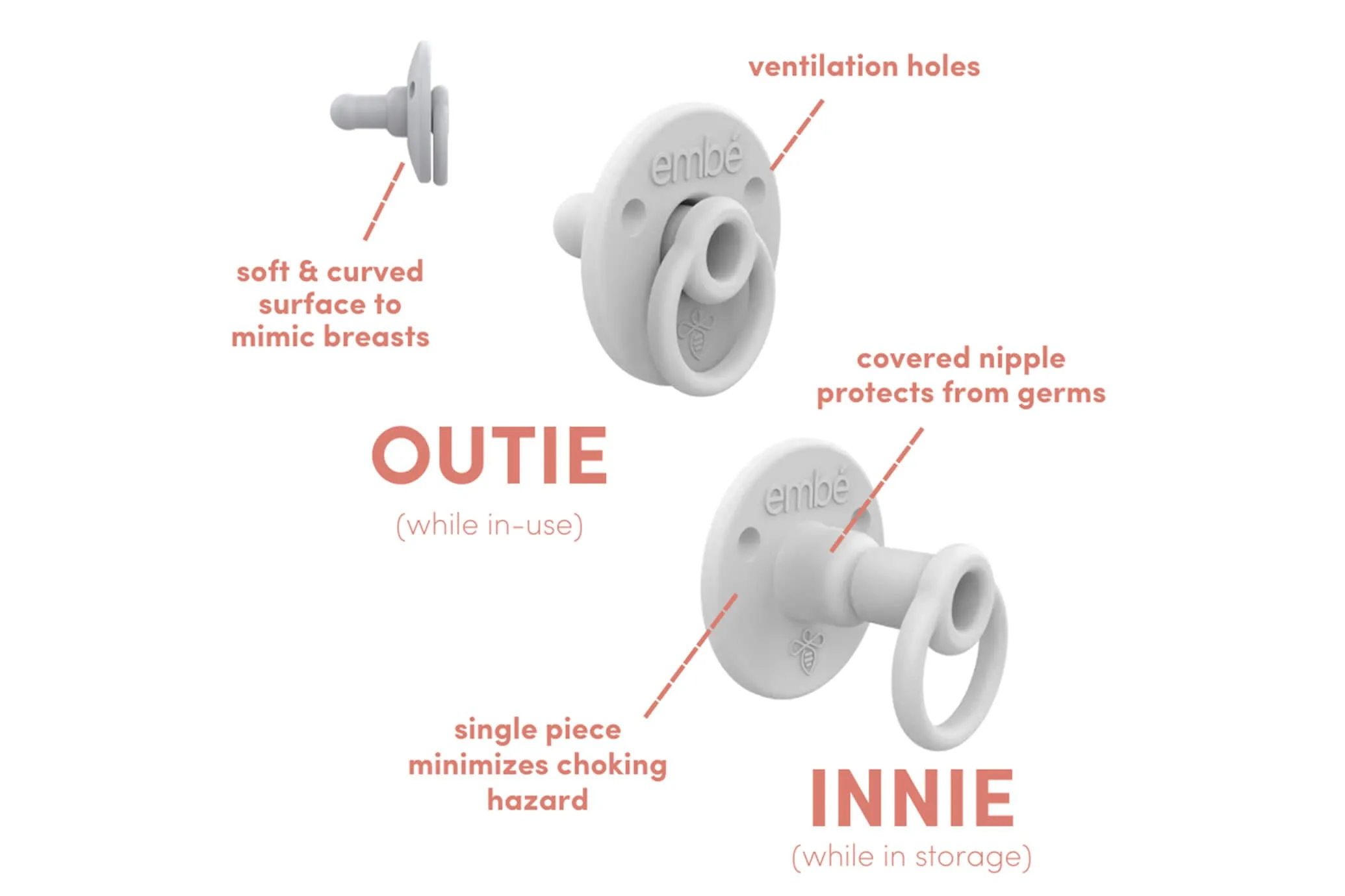 embé Binnie Retractable Pacifier