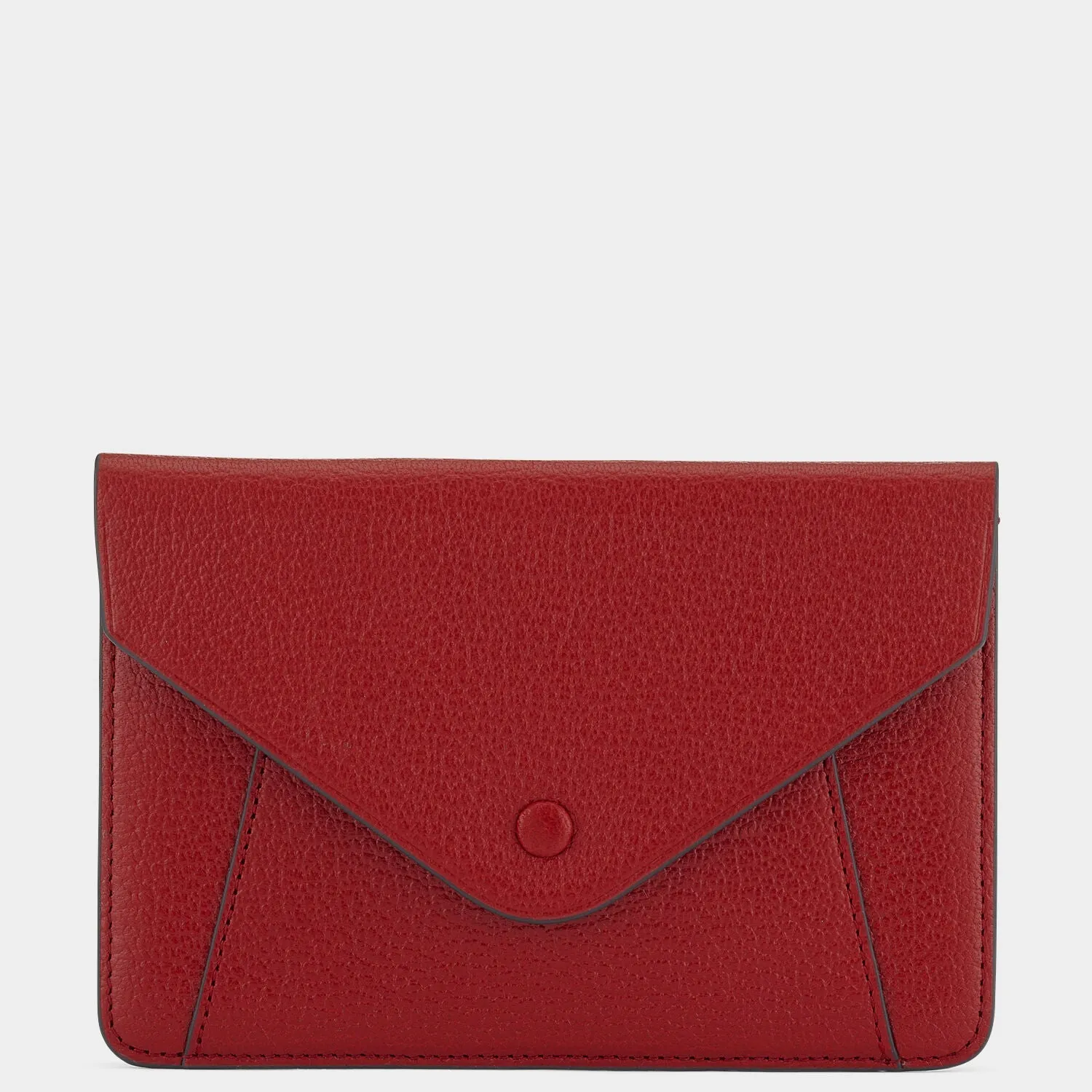 Envelope Passport Holder in Red Capra