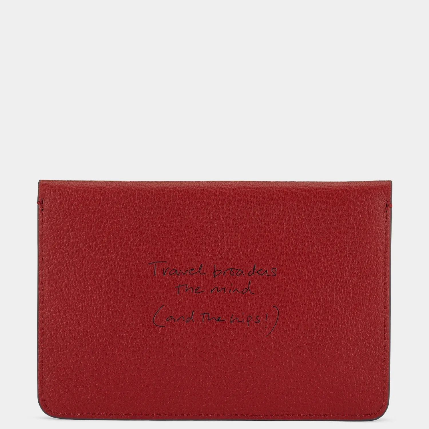 Envelope Passport Holder in Red Capra