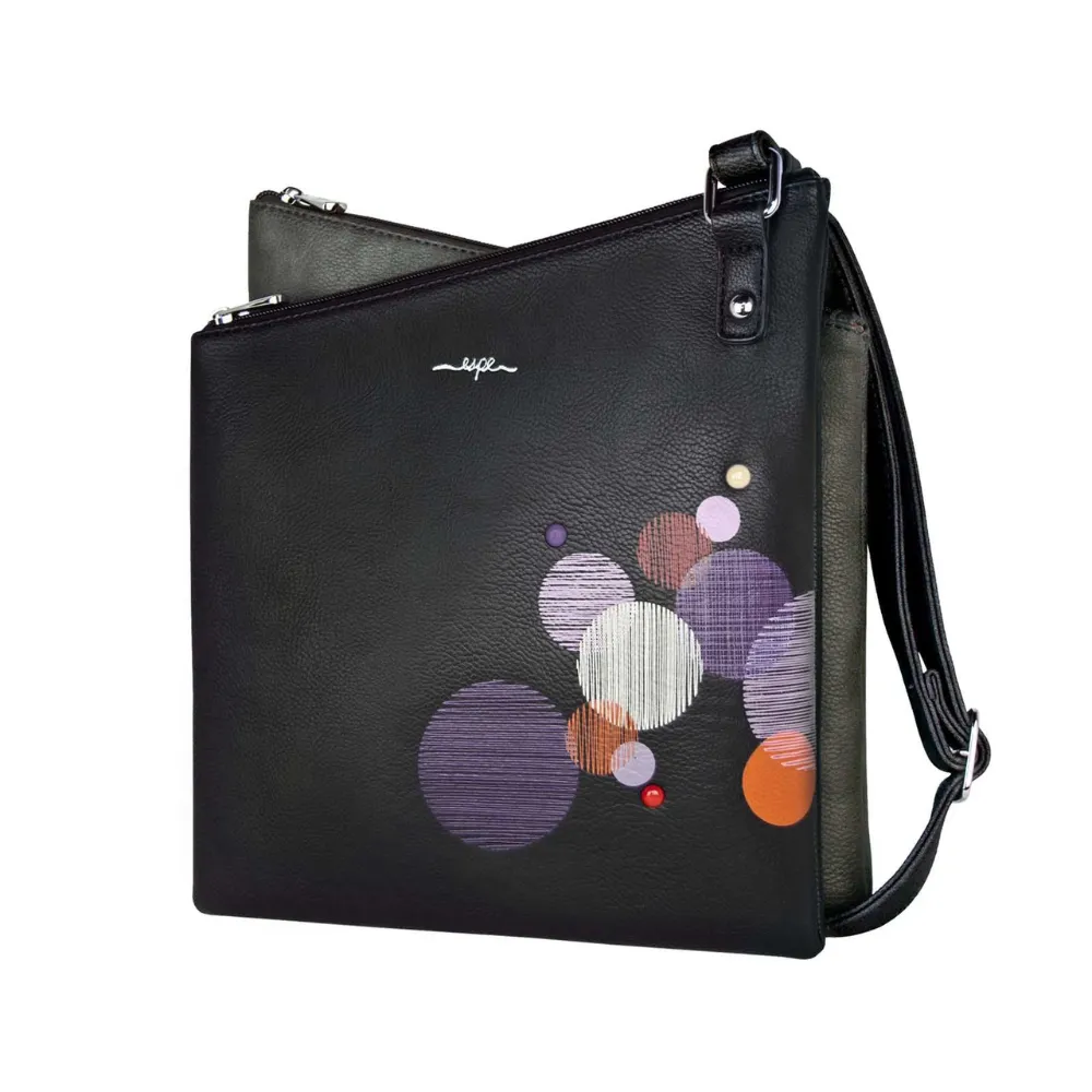 Espe Cosmos Black Messenger Bag (Women's)