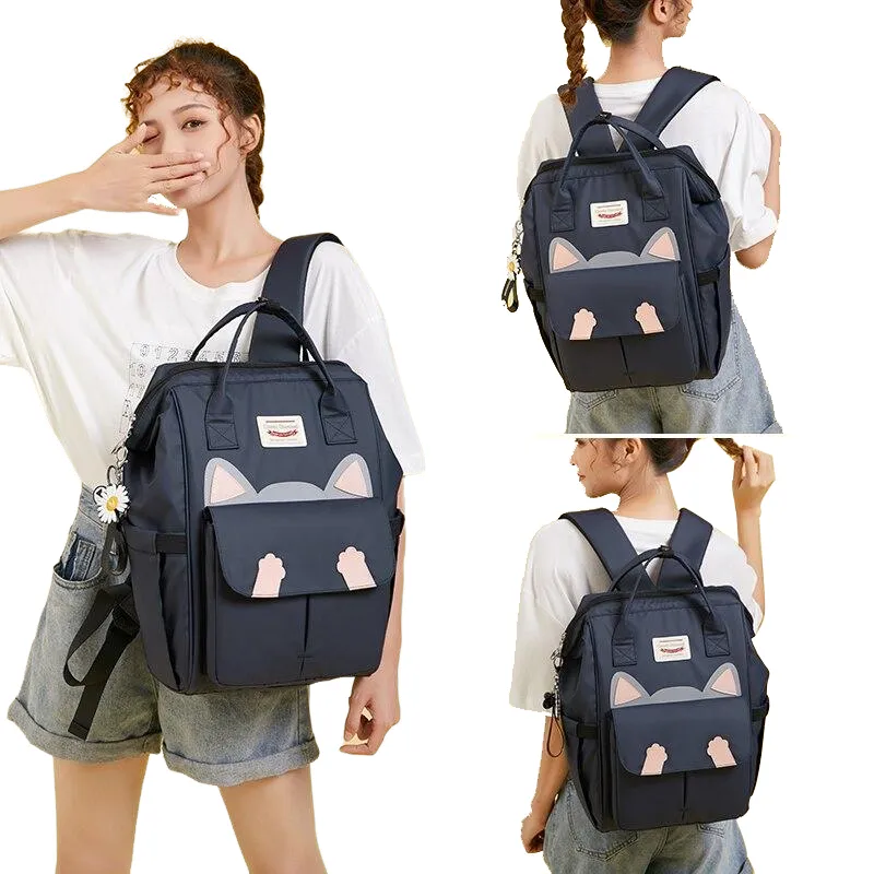 Fashion Waterproof Women's Nylon Backpack For School Travel Laptop