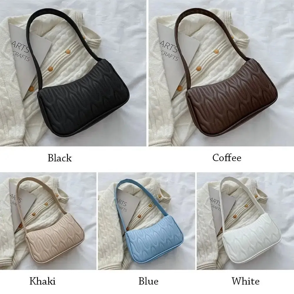 Fashion Women Handbag PU Leather Shoulder Bags Female Casual Solid Color Messenger Bag for Women Luxury Underarm Bag