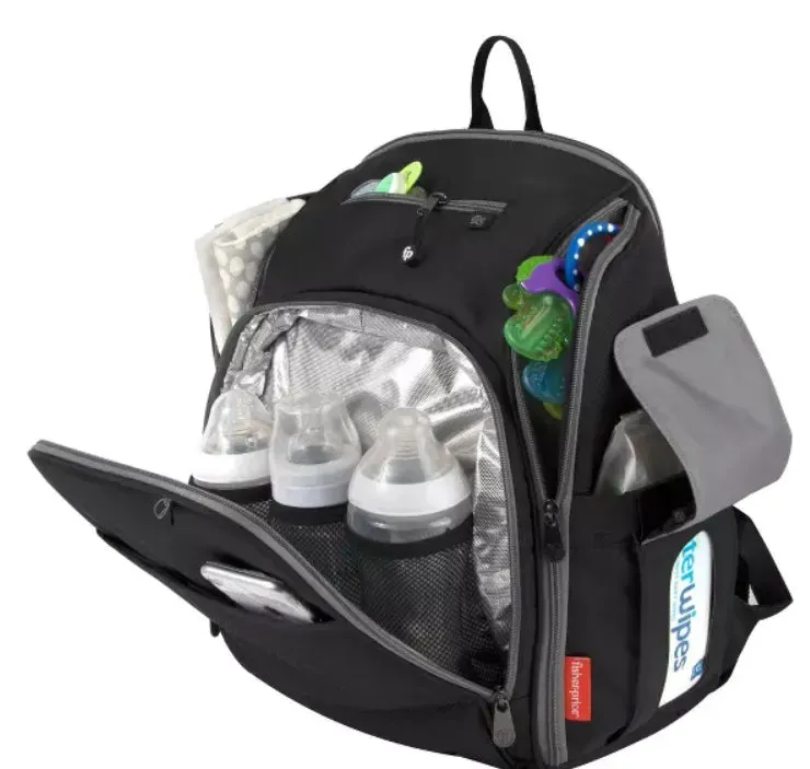 Fisher-Price Kaden Diaper Backpack - Black