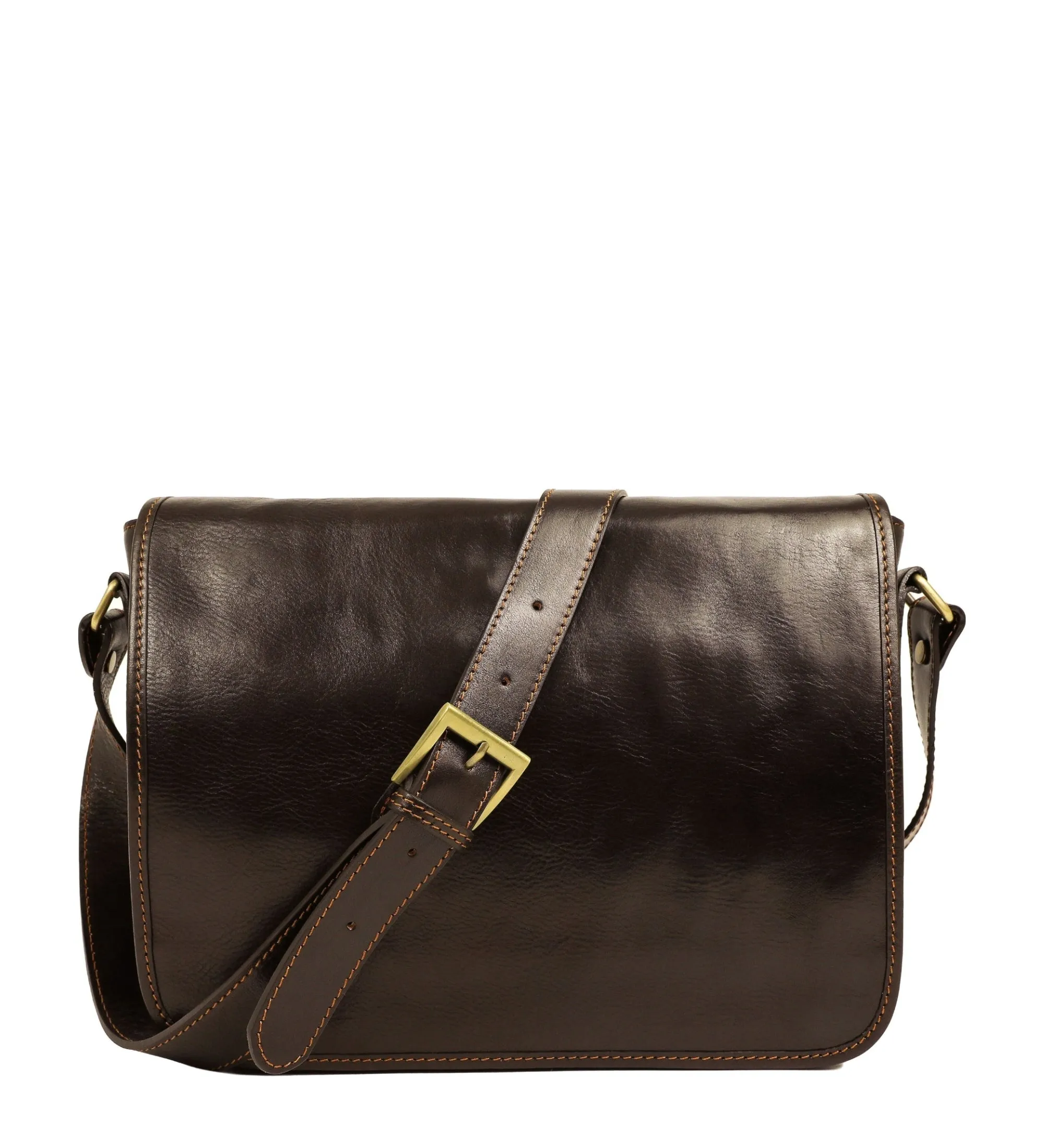 Full Grain Italian Leather Messenger Bag – The Stranger