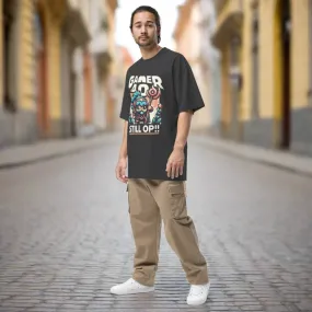 Gamer at 40, Still OP Oversized Faded T-shirt