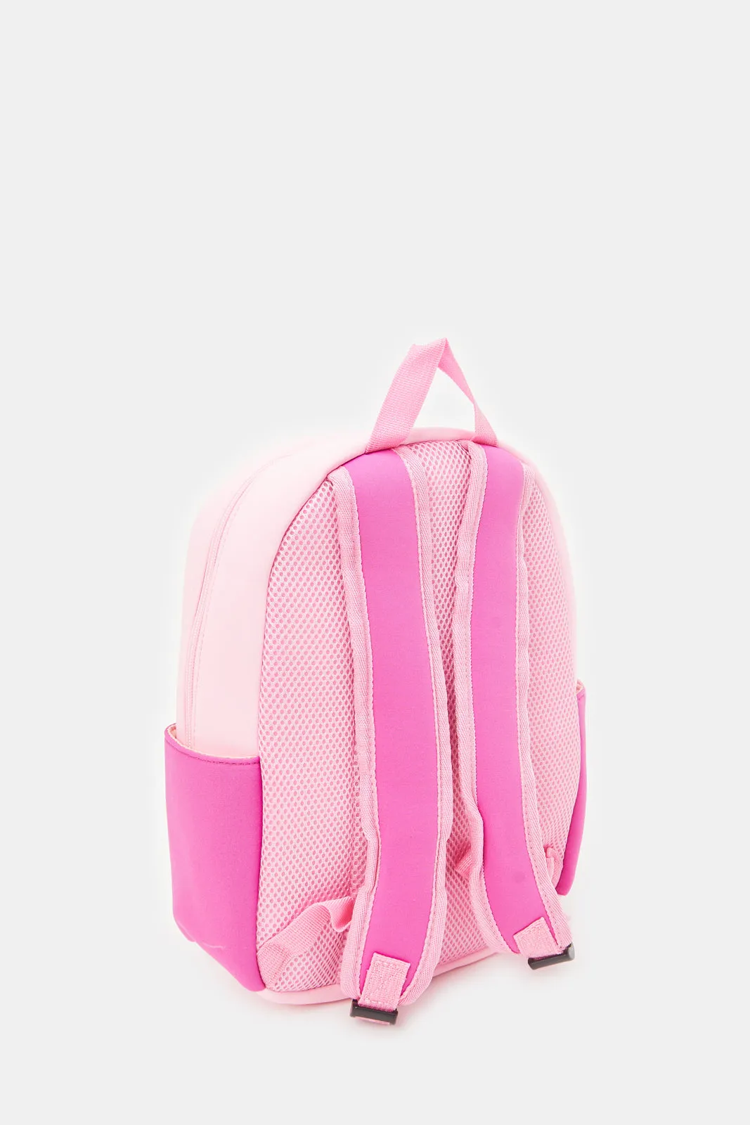 Girls Pink Character Printed Backpack