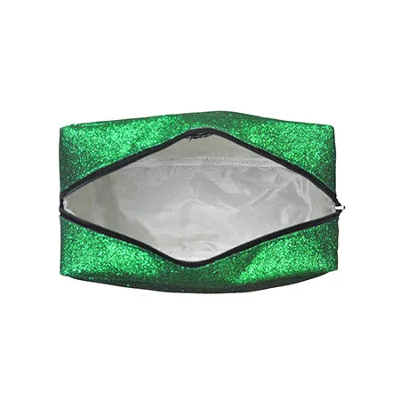 Green Glitter NGIL Large Cosmetic Travel Pouch