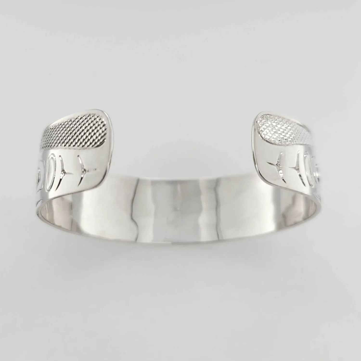 Haida Eagle 3/4 inch Silver Bracelet