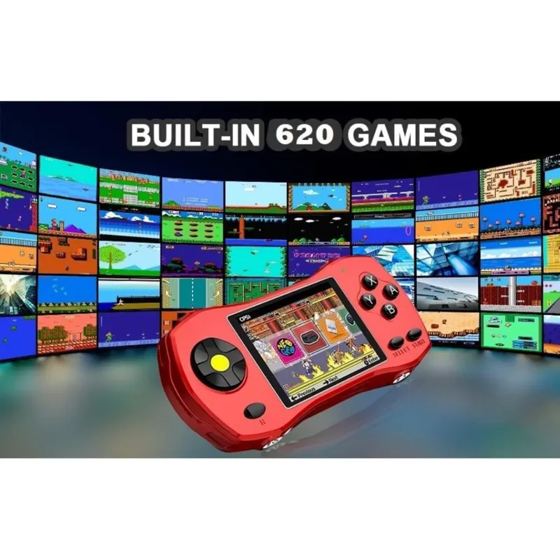 Handheld Video Game Car Console (620 Retro Games) | Assorted Colour