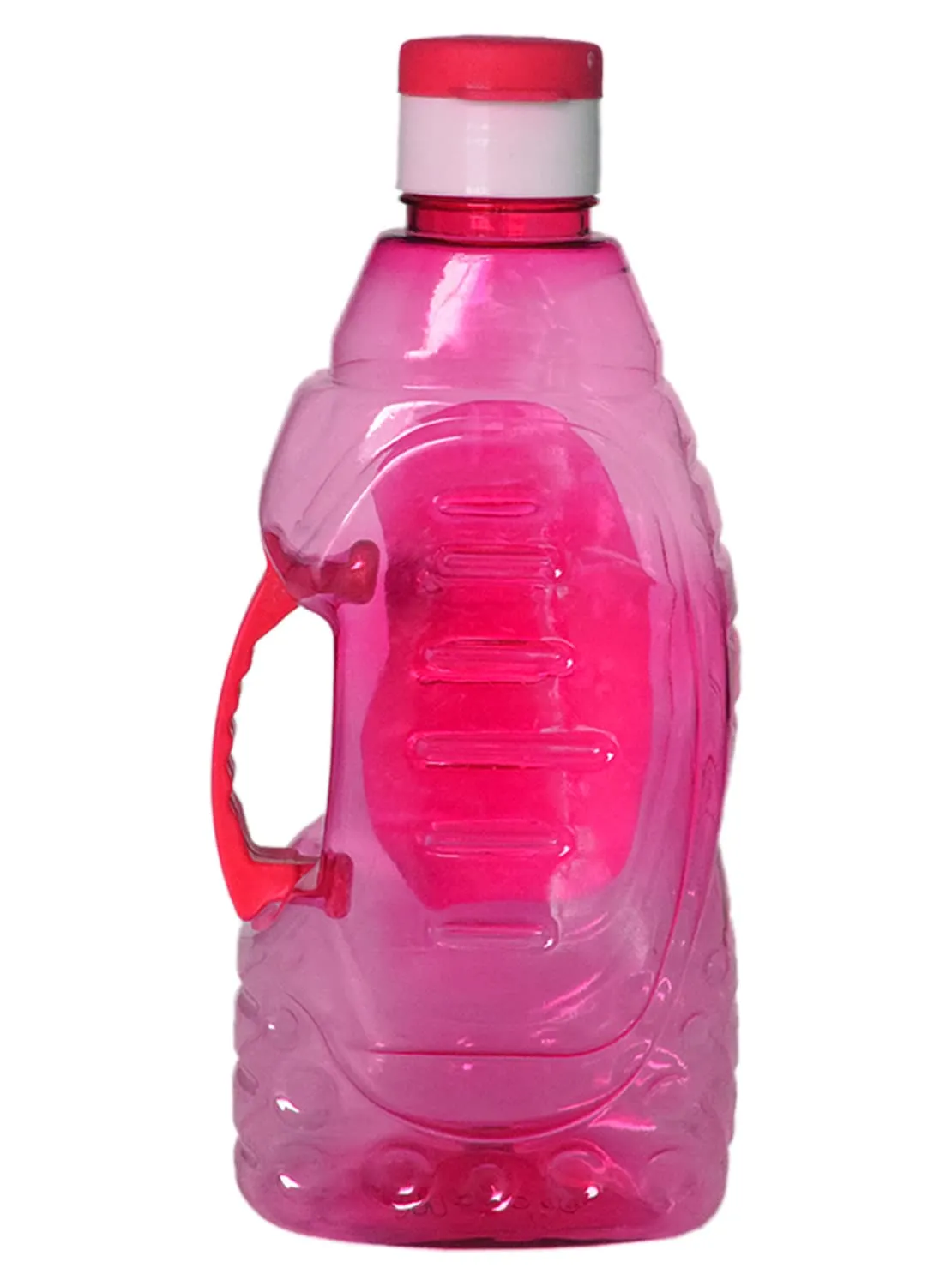 Heart Home Tranasparent Platic Water Bottle with Handle, 1500ml- Pack of 3 (Pink)-50HH01869