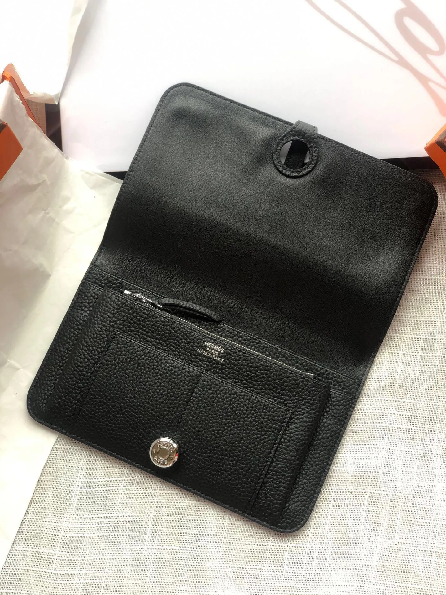 HM Dogon Wallet 20 Black Togo Shw