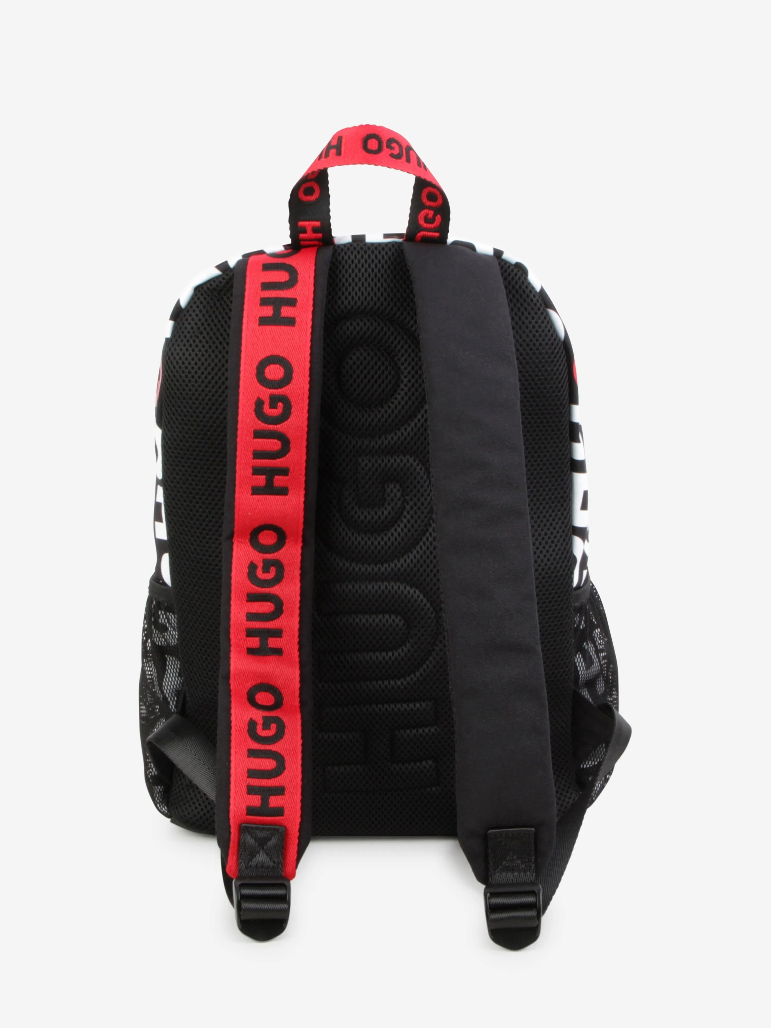 Hugo Kids Logo Print Backpack in Black (39cm)