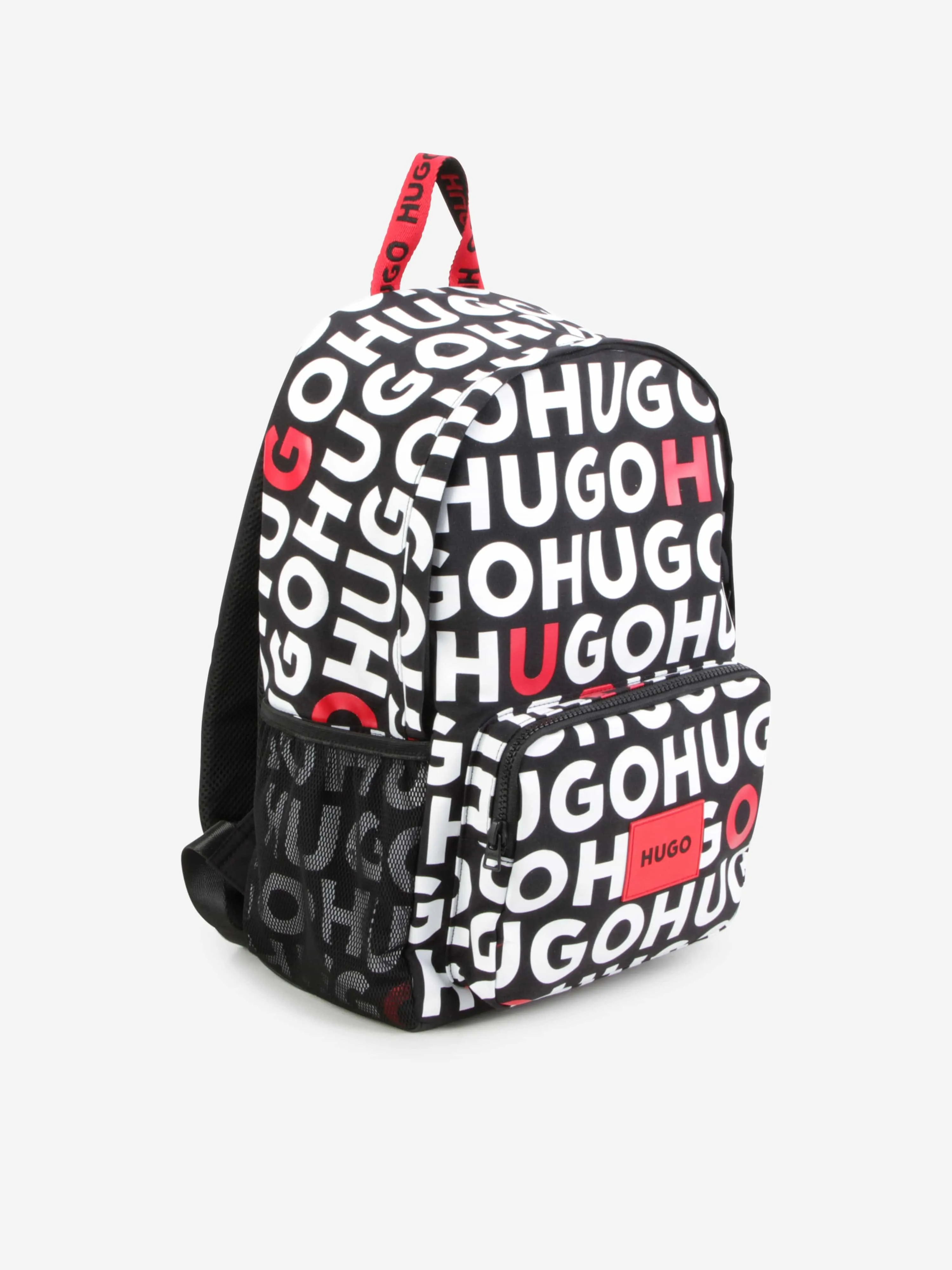 Hugo Kids Logo Print Backpack in Black (39cm)