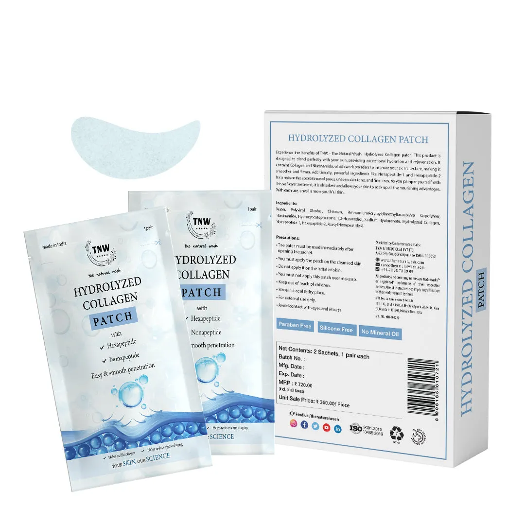 Hydrolyzed Collagen Patch for Firm & Fresh skin | 2 Sachet, 1 Pair Each .