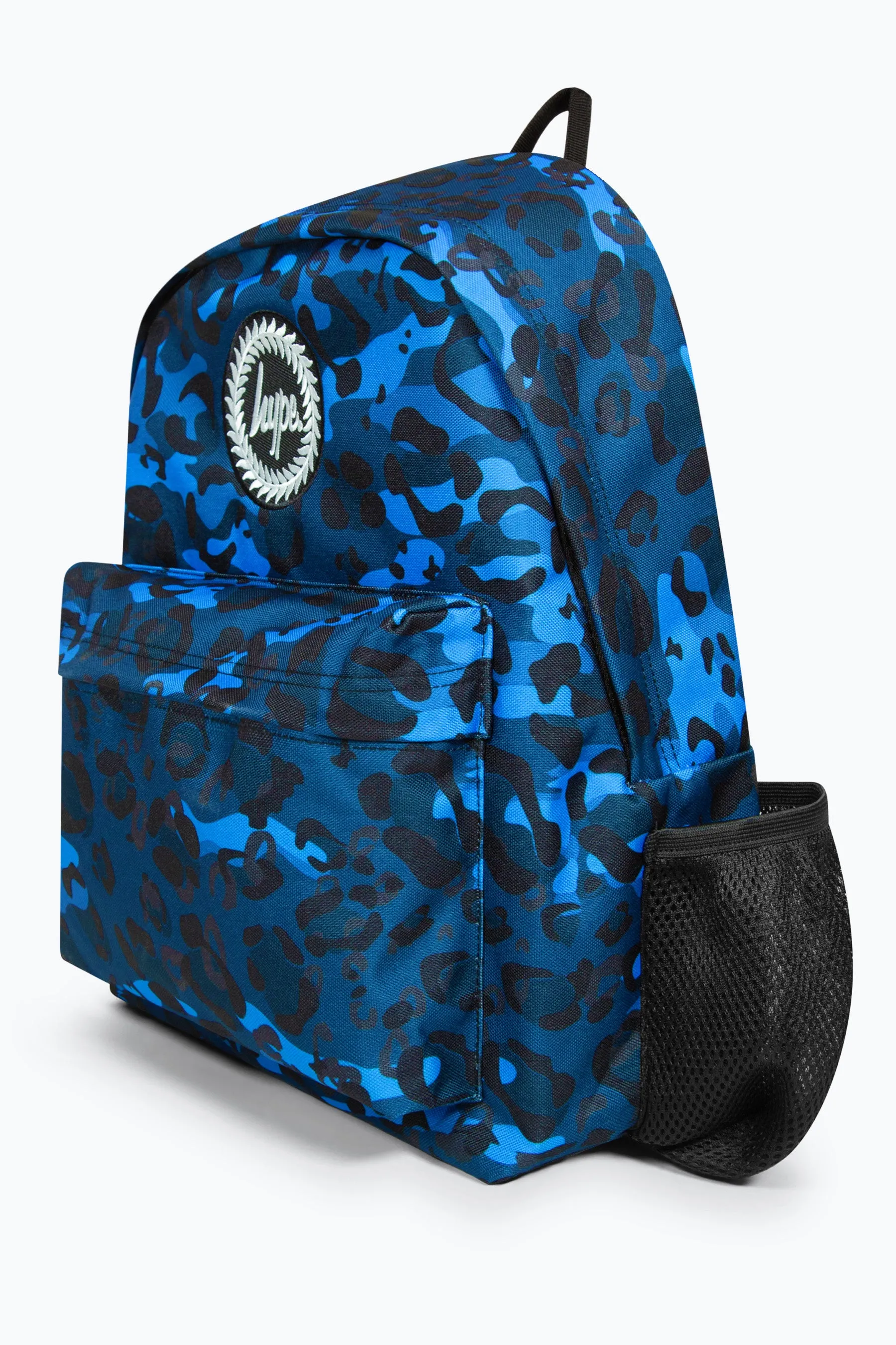 Hype Girls Iconic Blue Camo Leopard Print Backpack