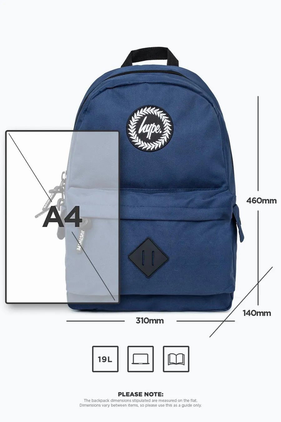 Hype Unisex Midi Navy Backpack