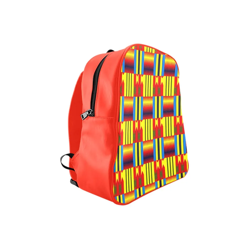 KENTE BLUE School Backpack (Medium)