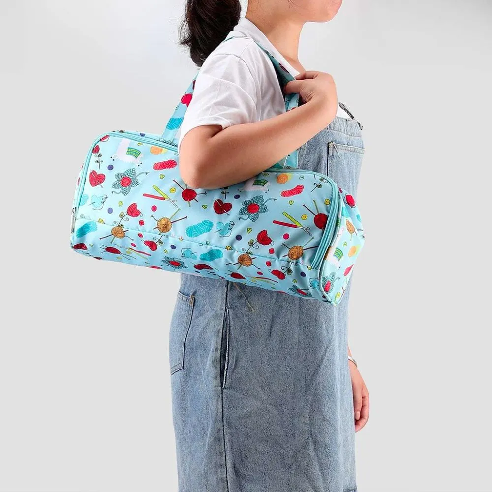 Knitting & Crochet Bag - Blue Long