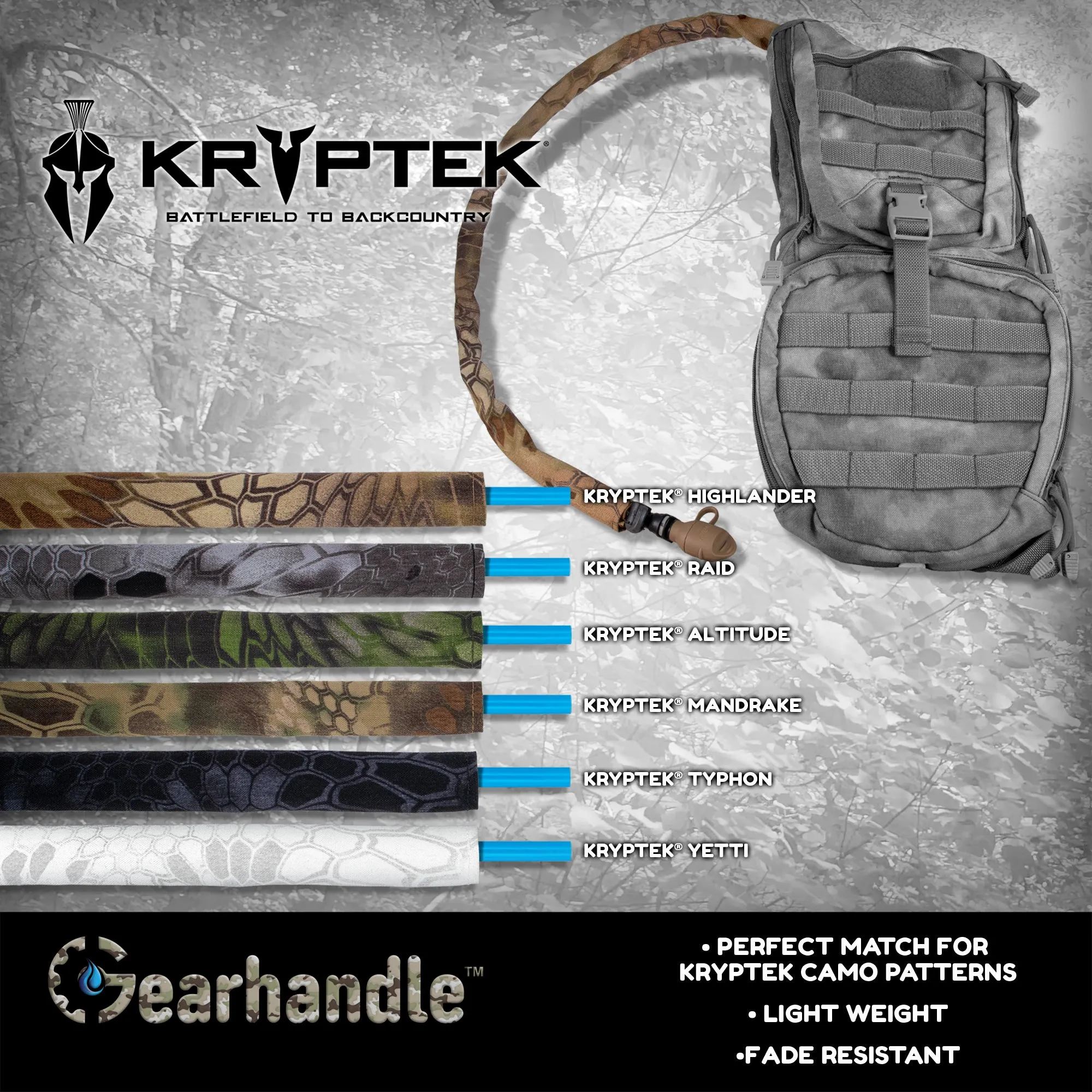 Kryptek Raid Non Insulated Drink Tube Sleeve