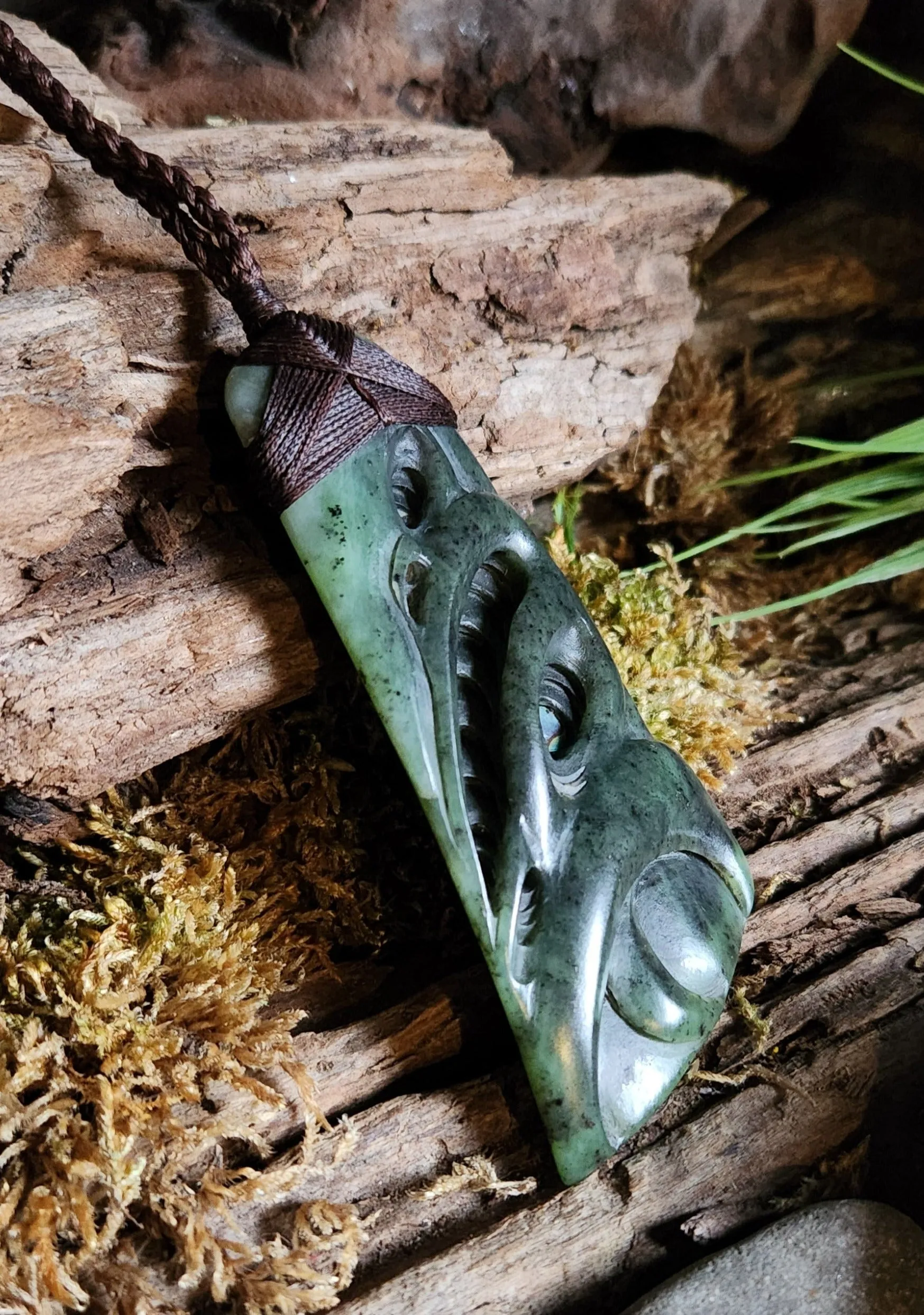 Large Pounamu toki and manaia