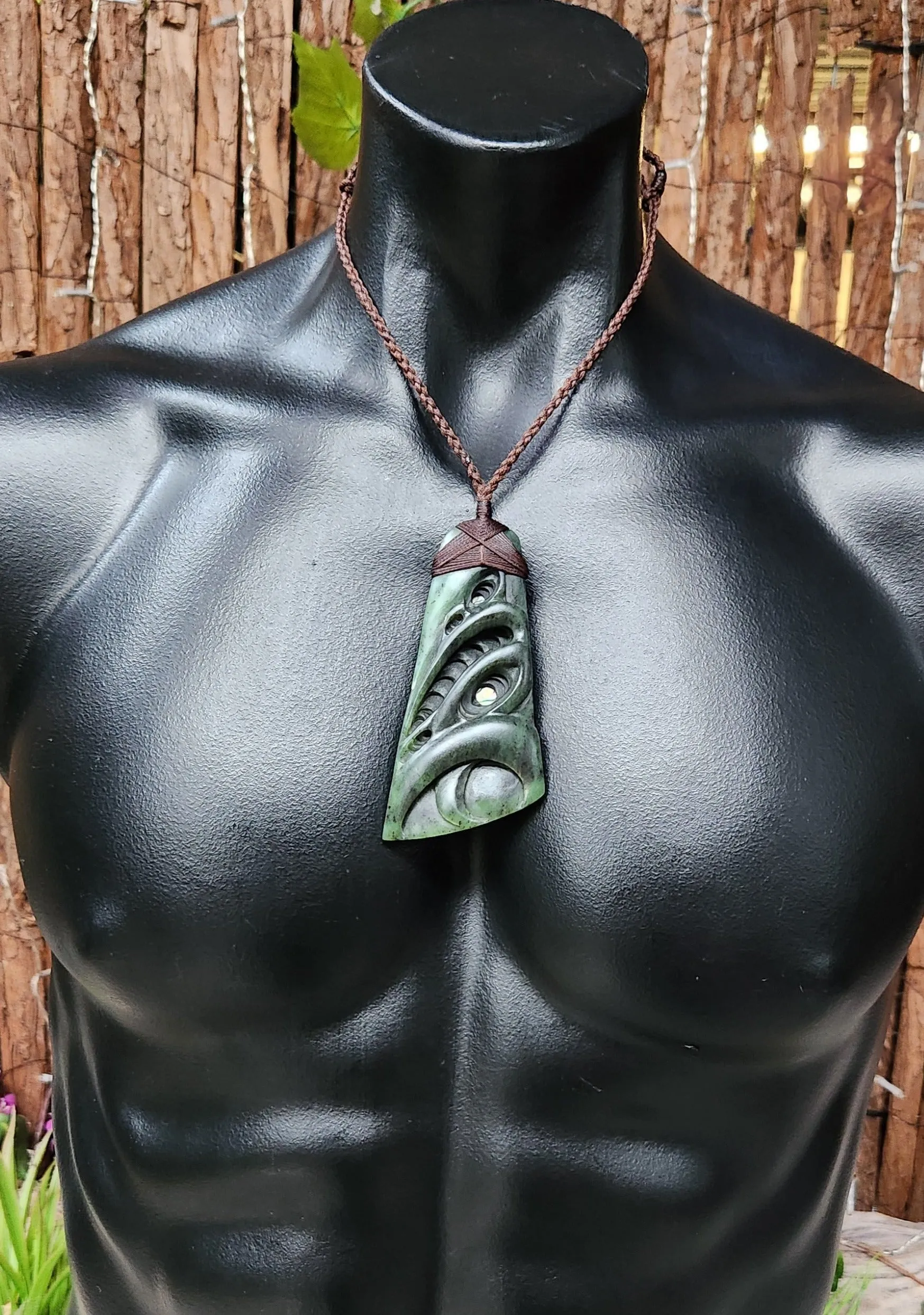 Large Pounamu toki and manaia