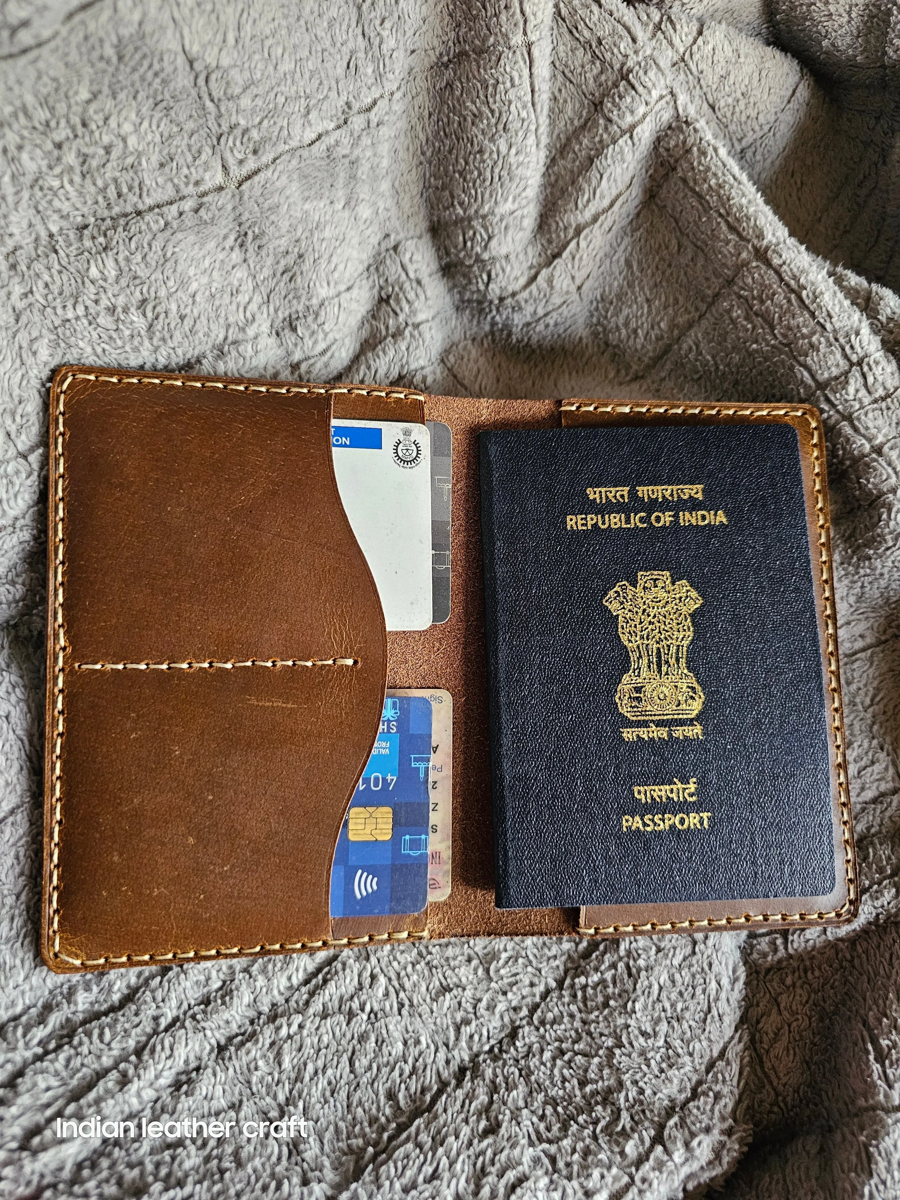 leather passport wallet