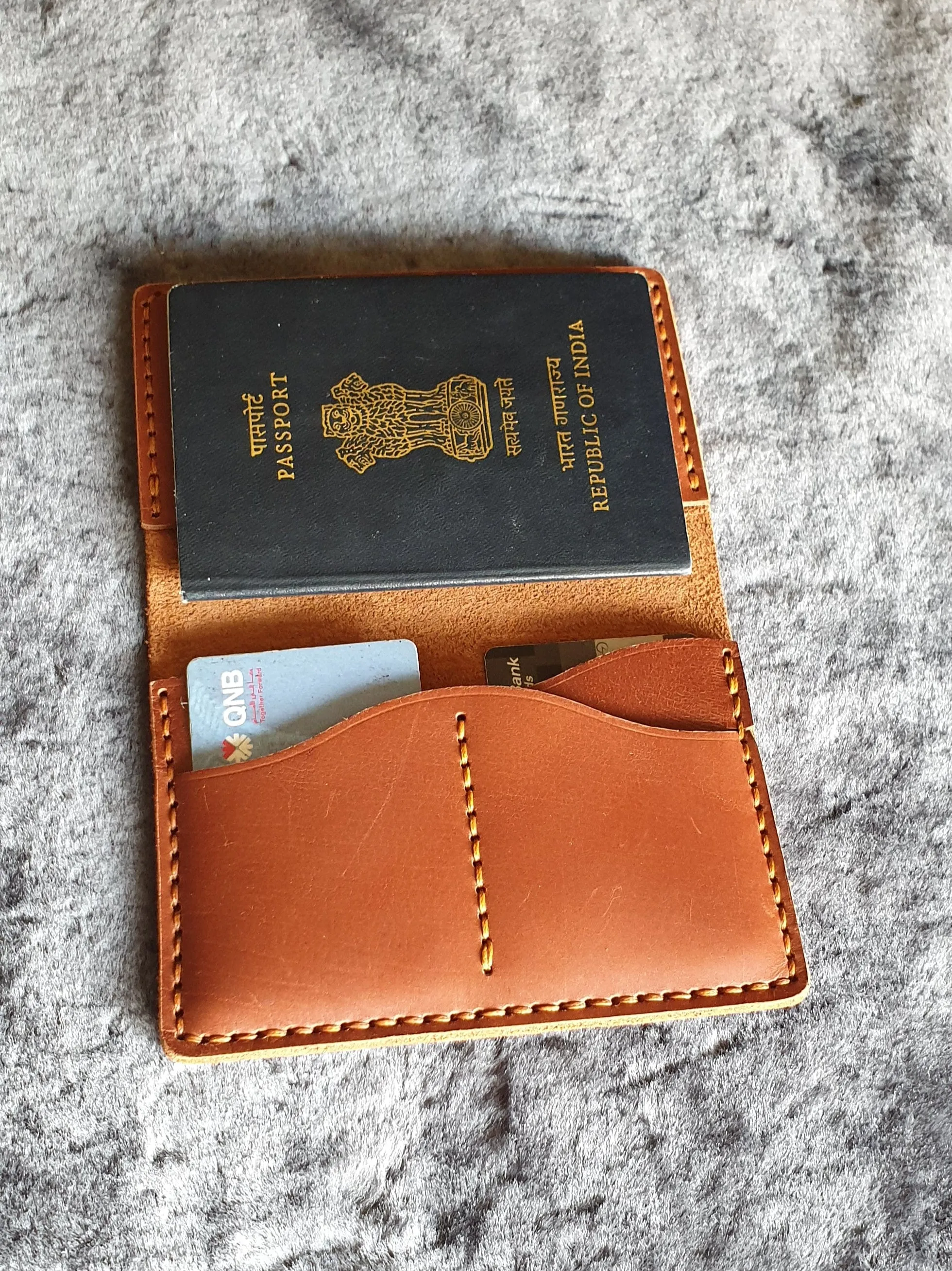 leather passport wallet