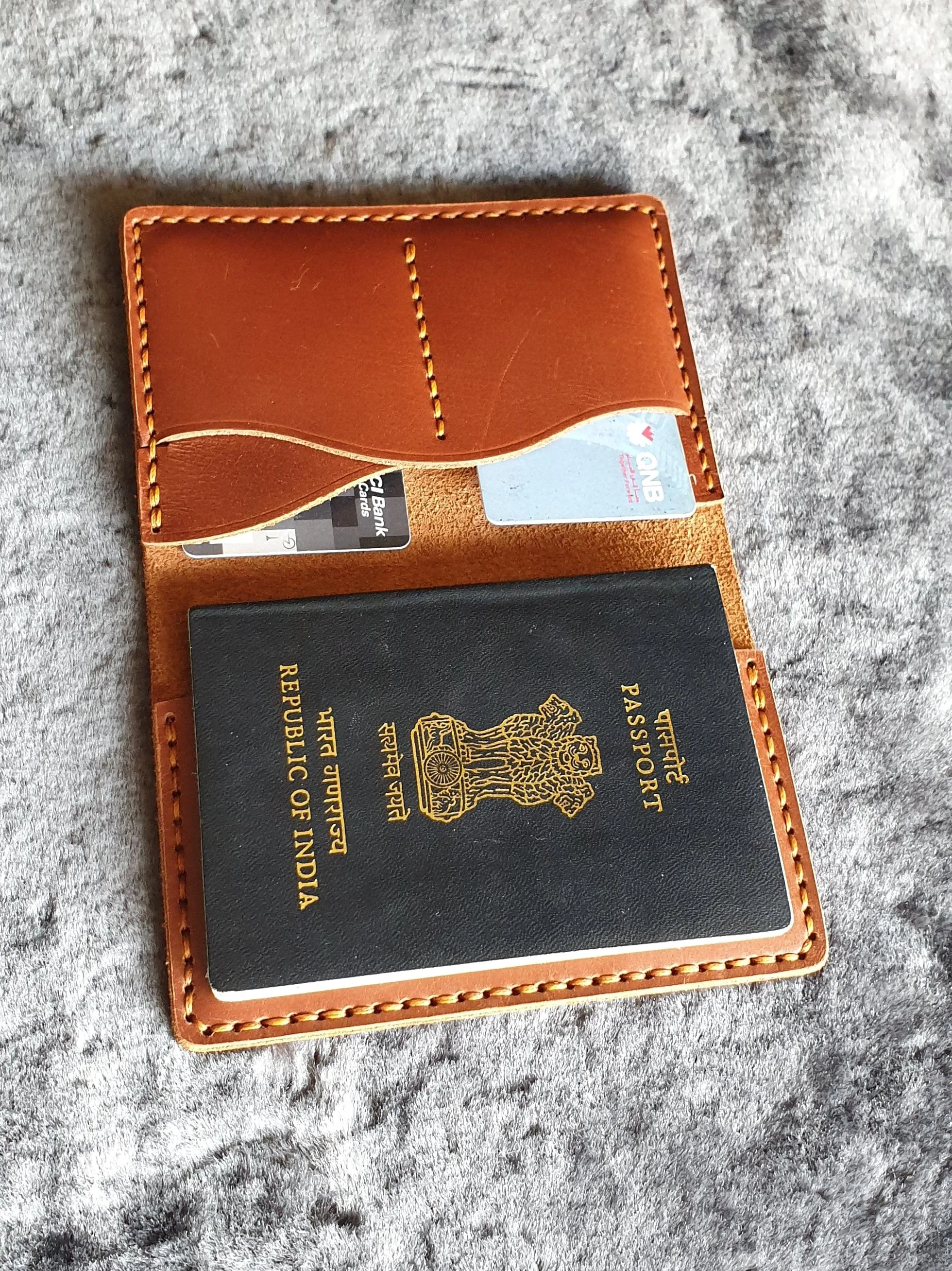 leather passport wallet