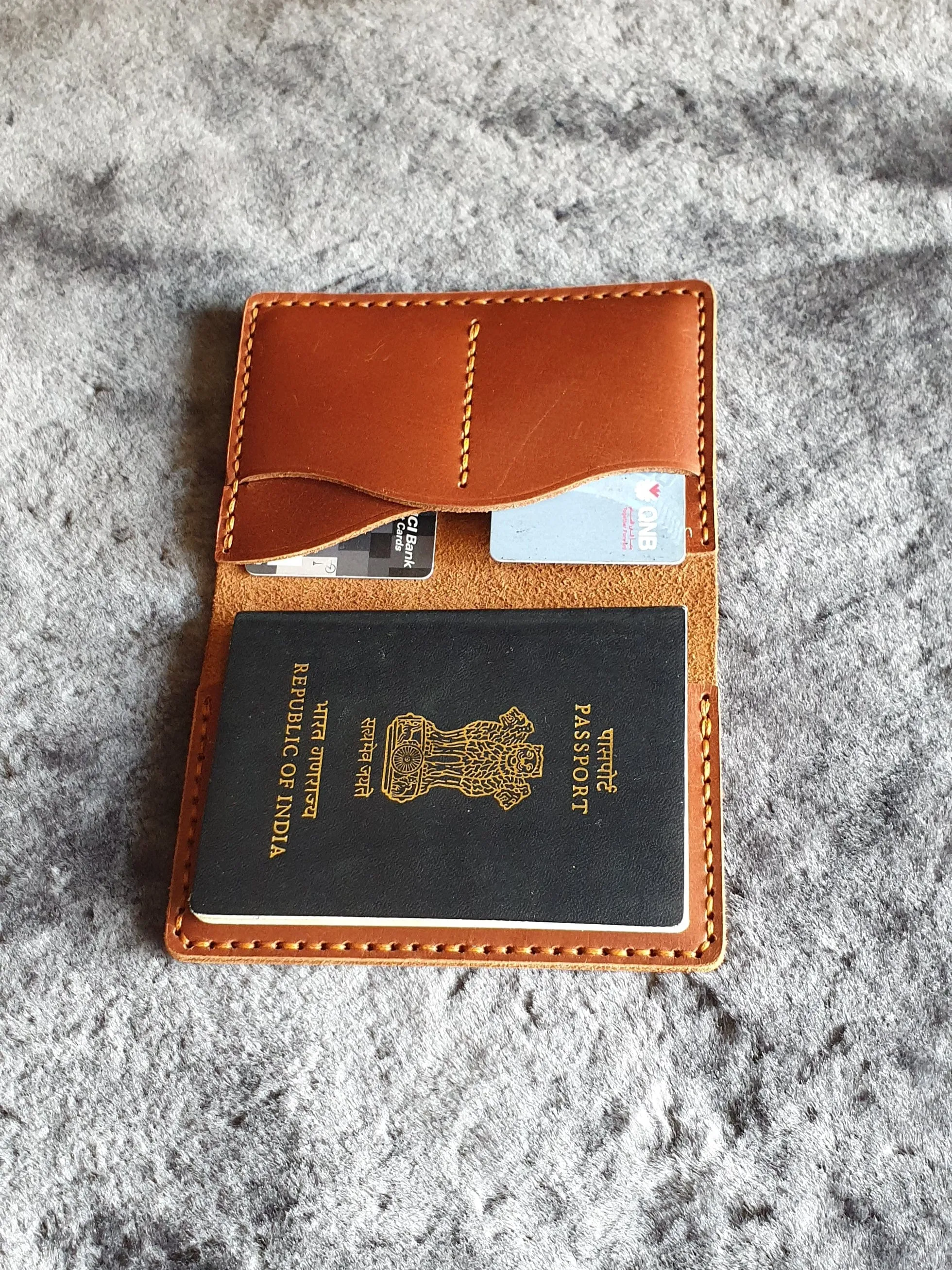 leather passport wallet