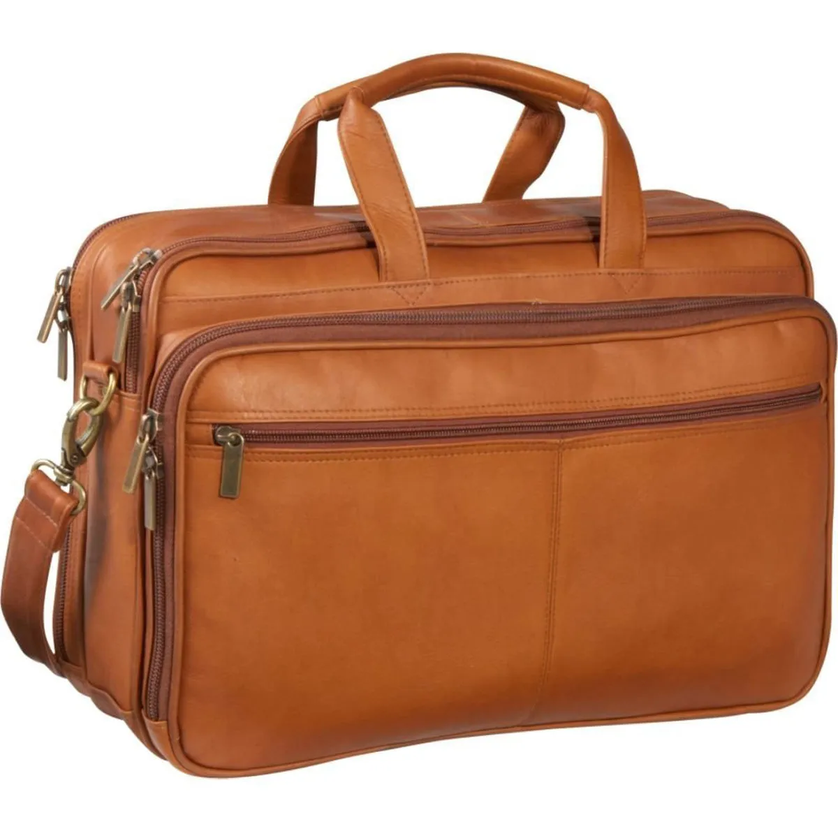 LeDonne Leather Dual Compartment Laptop Briefcase