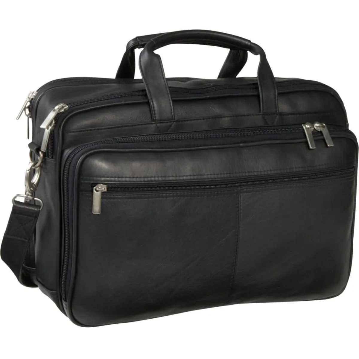 LeDonne Leather Dual Compartment Laptop Briefcase