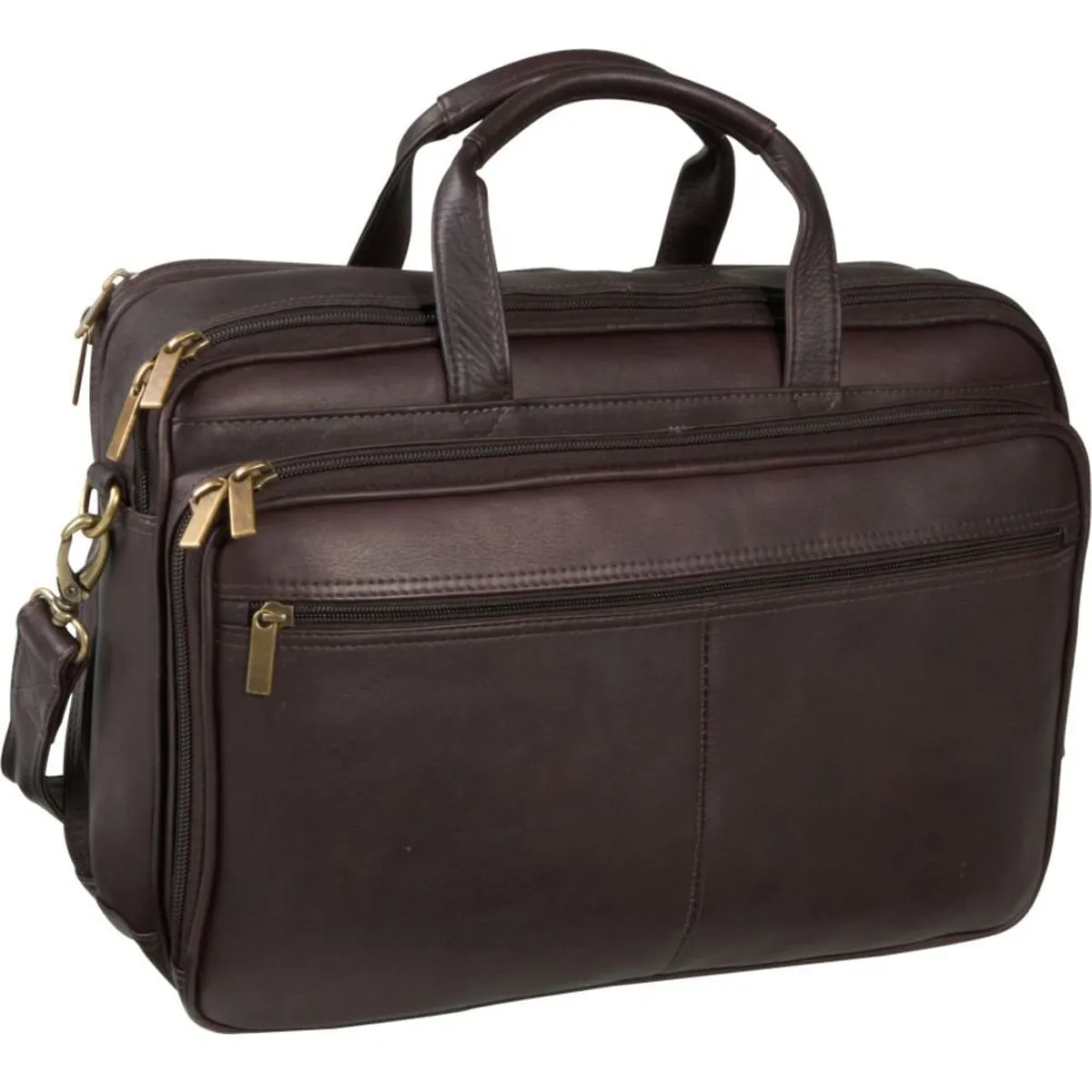 LeDonne Leather Dual Compartment Laptop Briefcase