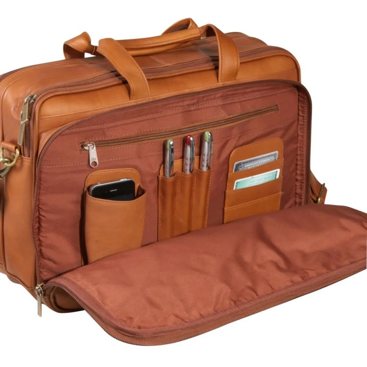 LeDonne Leather Dual Compartment Laptop Briefcase